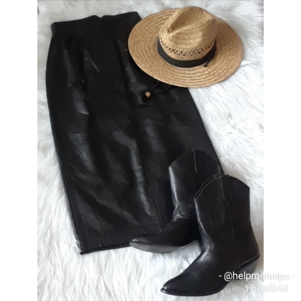 Berman's VINTAGE Leather Pencil Skirt